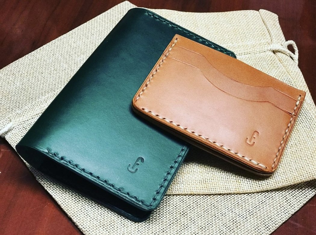 Handmade full-grain leather wallets