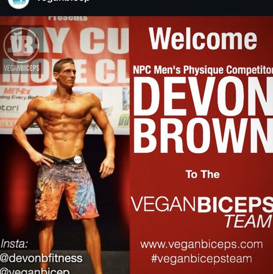 Vegan Biceps welcomes NPC Men's Physique competitor Devon Brown